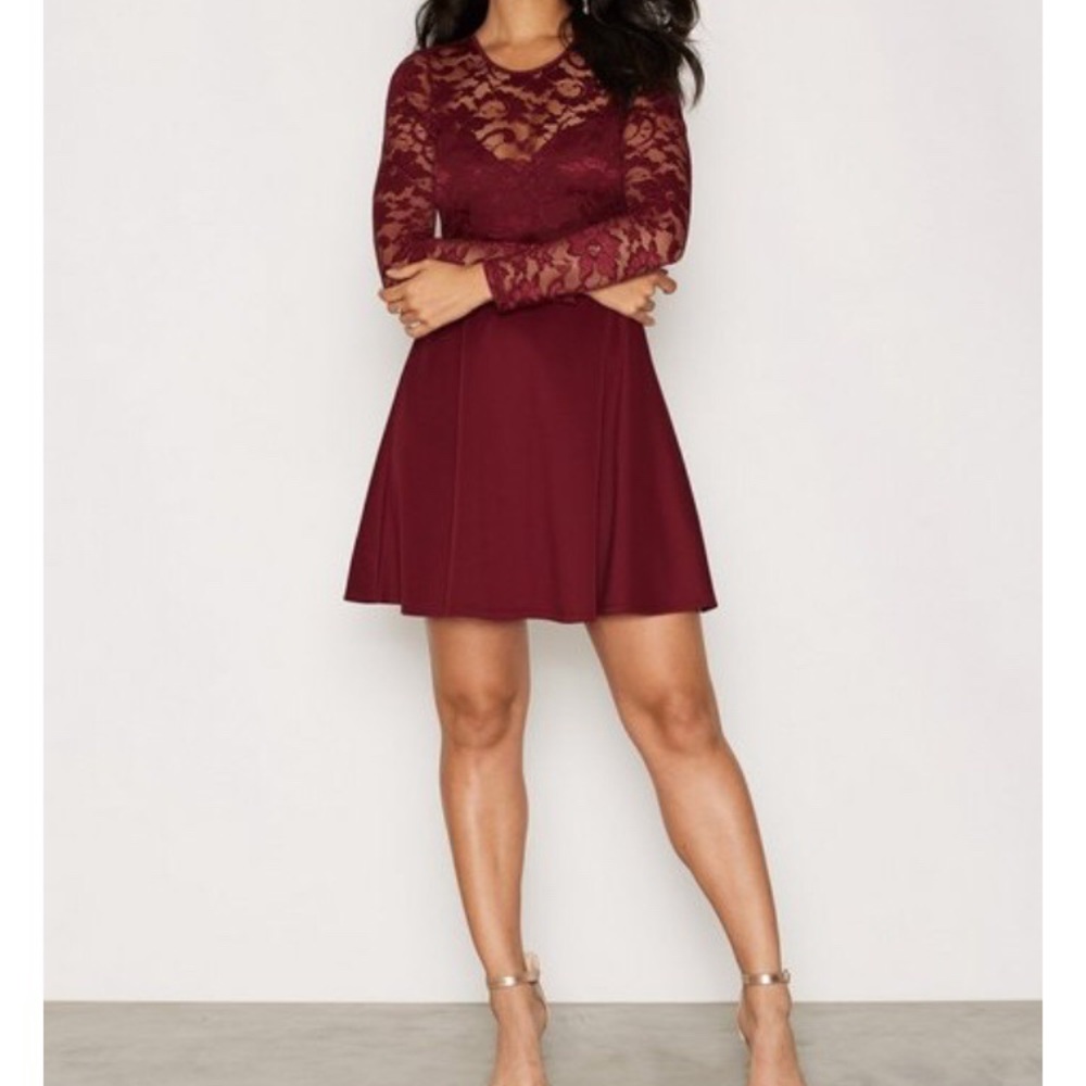 Skater lace back dress